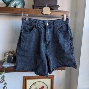 Bongo (Forever 21) Distressed Mid-thigh Denim Shorts, W27